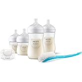 Philips Avent Natural Response Welcome Baby Gift Set &ndash; 4 Feeding Bottles, Ultra Soft Pacifier, Baby Bottle Brush, Drip-Free Pacifier, D