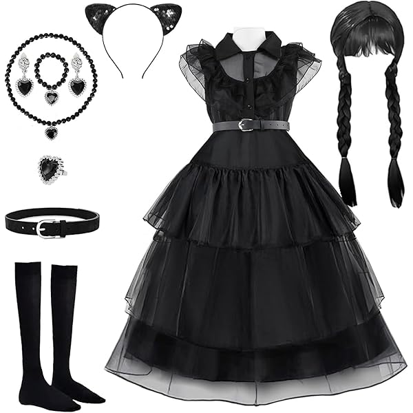 Alaiyaky Costume De Mercredi Pour Femme Et Fille, Robe Du Mercredi