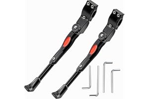 WGYTECH Adjustable 2x Bike Kickstand,Bike Stand Kick for Center Side Parking Rack for Bicycle Mountain Bike Road Bike with Wheel Diameter 20 24 26 or 700c and 29 inches