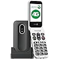 Doro Leva L20 Unlocked Mobile Phone for Seniors - Large Display - Powerful HD Sound - Camera - Assistance Button with GPS Location - Basic Phone Without Internet (Black)