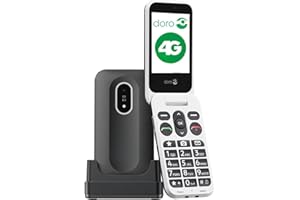 Doro Leva L20 Unlocked Mobile Phone for Seniors - Large Display - Powerful HD Sound - Camera - Assistance Button with GPS Location - Basic Phone Without Internet (Black)