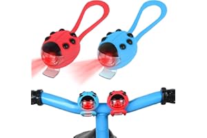 HhBdy Niños Scooter Luz Bicicleta Impermeable LED Mochila Silicona Mariquita Cochecito Led Scooter Luz Infantil Bicicleta