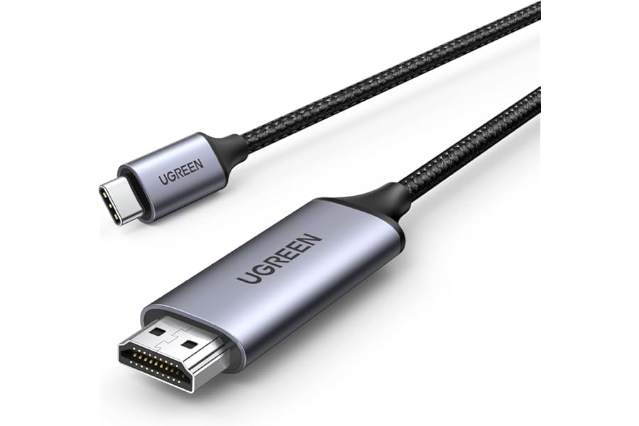 UGREEN USB C to HDMI Cable 4K@60Hz 1440P@120Hz 1080P@240Hz Type C Thunderbolt 5 4 3 HDMI 2.0 HDR Adapter Compatible with iPhone 17 16 15,MacBook Pro Air,Mac Mini,iMac,iPad,Galaxy S25 Ultra S24(2M)