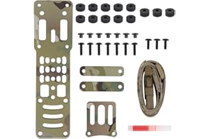 SHANYINGQUAN Modularer Pistolenholster-Adapter aus Metall, kompatible QLS-Plattform, taktischer Holster Drop Leg Hanging Extension Plate G-Code-Adapter