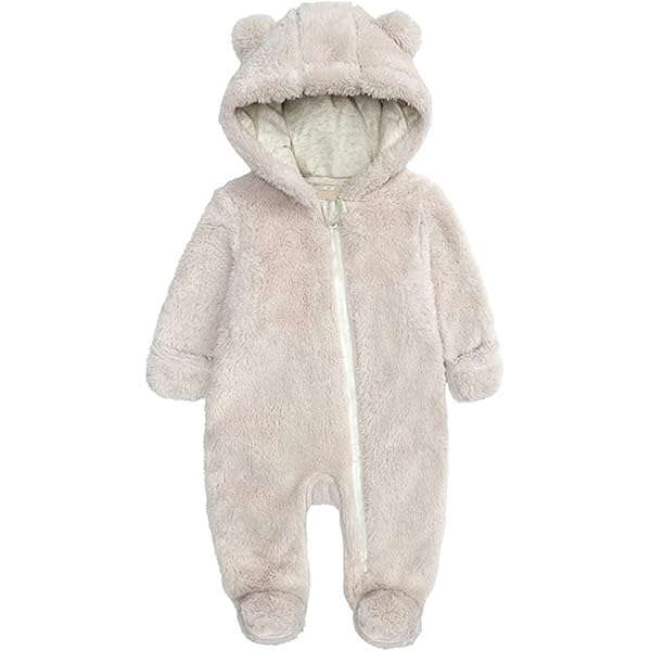 Xiaojiu Baby Strampler Mit Kapuze - Fleece Overall Mit Füßen