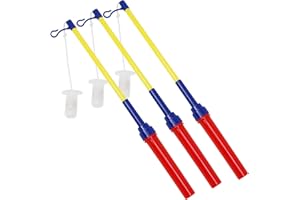 ‎COM-FOUR com-four® 3X Ausziehbarer LED Laternenstab - batteriebetriebener Leuchtstab für Laternen-Umzüge, Halloween und St. Martin (3 Stück - ausziehbar)