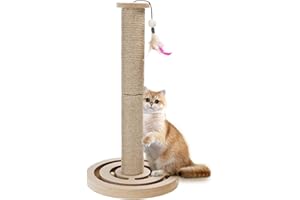 Nobleza Interactivos Poste Rascador para Gatos, Árbol rascador de Madera, Juguete Interactivo para Gatos