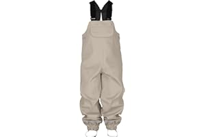 LOVRAIN Waterproof Dungarees for Kids Children Toddlers Windproof Rain Trousers Water-Resistant Overalls 1-9 Years