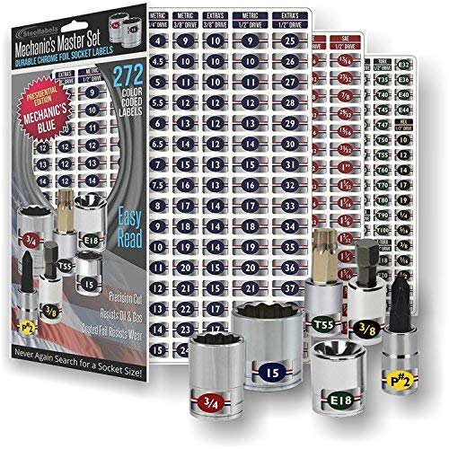 Preisvergleich Produktbild Werkzeug Organizer Etiketten, MSTRBLUE002