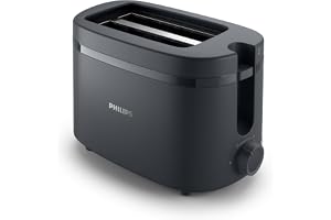 Philips Toaster, 650W, 2 Large Slots, 6 Browning Settings | 1000 Series, High-Lift Lever, Instant Stop, Auto Shut-Off, Removable Crumb Tray, HD2510/90