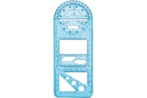 LOHEY Multifunctional Ruler -Multifunctional Geometric Ruler With 14 Geometric Figures For Drawing 20 Elementary School Common Graphics Multifunctional Ruler For School Supplies