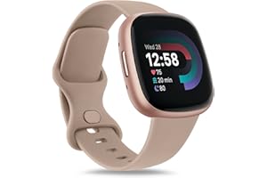 Mugust Cinturino per Fitbit Versa 4/Fitbit Versa 3/Fitbit Sense 2/Fitbit Sense, Cinturino di Sport Ricambio per Fitbit Versa 3/Fitbit Versa 4/Fitbit Sense/Fitbit Sense 2(Albicocca Scura,Small)