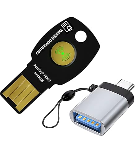 FIDO2 gecertificeerde beveiligingssleutel, USB en NFC, USB A en USB C, Chipnet FIDO2 NFC, Spaans bedrijf, persoonlijke ondersteuning, antracietgrijs