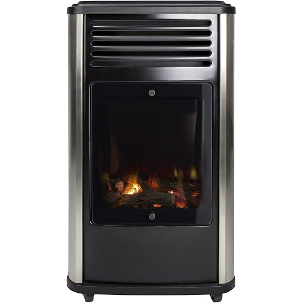 Manhattan real flame Log effect calor gas mobile portable heater :  Amazon.co.uk: Home u0026 Kitchen