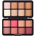 KASTWAVE 16 Colors Face Contour Palette, Bronzer Highlighter Blush Shading Palette, Buildable & Blendable for Sculpt the Cheeks, Easy to Apply, Matte and Shimmer Finish