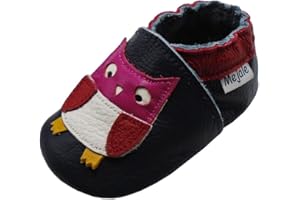 Mejale bébé Chaussures en Cuir Infantile Rampant Tout-Petit Mocassins Marron Blanc Violet Marine Mignon garçon Fille Pantoufles