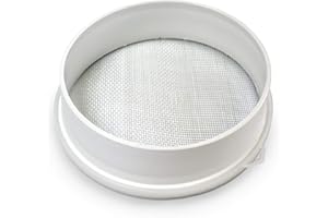 Tredoni 23cm/9" Couscous Sieve Strainer - Plastic Sieve Sifter, Stainless Steel 3mm Mesh, Multicolor