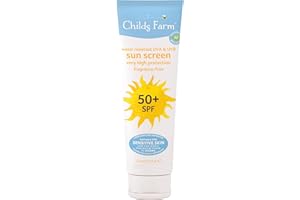 ‎CHILDS FARM Childs Farm Kids and Baby Sun Cream SPF 50+ 125ml Water Resistant UVA UVB Radiation Protection Very High Protection Suitable for Dry Sensitive and Eczema Prone Skin