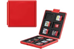 JINGDU Switch Game Case Compatible with Nintendo Switch 2 / Switch / OLED / Lite – Durable Game Card Holder with 12 Slots, Cute Portable Protective Storage Box for Switch Games