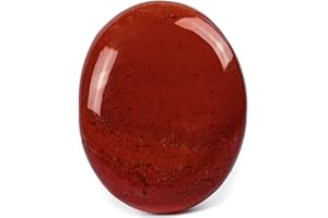 EUSICE - Jaspe Rojo Piedra Natural de Madagascar, Piedra de Palma Vitalidad y la Sensualidad, 100% Artesanal y Hecho a Mano, Cristal Ético para Litoterapia, Bienestar, Meditación y Yoga
