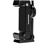 Metal Phone Tripod Mount w Cold Shoe,360 Rotation 1/4'' Screw Tripod Phone Holder Compatible with iPhone X 11 12 13 Pro Max S