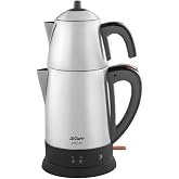 Arzum AR3051-INX &Ccedil;aycı Lux &Ccedil;ay Makinesi Paslanmaz &Ccedil;elik, 1.8 Litre, 1800 Watt, &Ccedil;ok Renkli