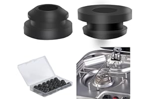 JOCAHULFX 30 Gummidurchführungen, Wohnmobil Gasherd Topfträgergummis, Rostgummifüße, Gummitüllen für Topfstützen, Gummistopfen Gummipfropfen Kompatible für Dometic Smev Thetford 5mm Stangen Wohnmobil Zubehör