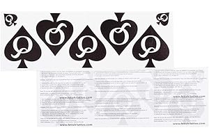 TATTOODRUCKER 10 x Big Queen of Spades Tattoo in black - Hotwife Tattoo Logos -BBC (10)