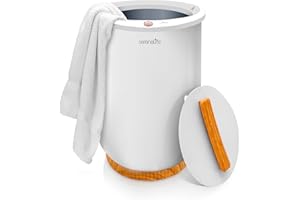 SereneLife Scaldasalviette Bianco, Scaldasalviette Grande per Spa e Bagno, Lusso Regalo per Lui e Lei, Spegnimento Automatico, Adatto a 2 Asciugamani Grandi, Coperte, Accappatoi, Pigiami (Bambù)