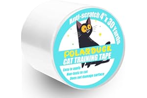 Polarduck Anti Scratch Cat Tape Furniture Protector: 4 Inches x 30 Yards Double Sided Cat Scratch Deterrent Tape - Pet Accessories | Stop Cats Scratching Furniture, Sofa Protector