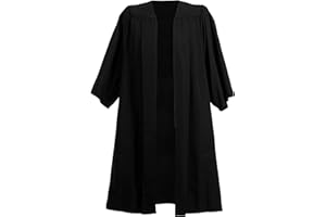 ASHINGTON CEREMONIAL GOWNS Ashington Value Graduation Gown Unisex- Academic Ceremony Costume for High School & University, Teen Outfit - Black Pleated Robe