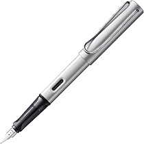 Lamy 1234854 studio vulpen 66 – tijdloze vulpen in de kleur Glacier van roestvrij staal en propellervormige clip – veerdikte F