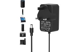Binamao 21W Power Charger Adapter for Alexa Echo 1st Gen, Echo 2nd Gen, Echo Show 1st Gen, Echo Plus 1st Gen, Echo Look, Echo Link, Fire TV 2nd Gen, 15V/1.4A 1.5m Plug Power Cord Charger - Black