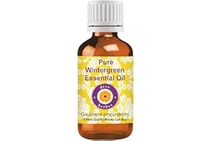 Deve Herbes Pure Wintergreen Essential Oil (Gaultheria procumbens) Non-Sticky | Non-Greasy | for Aromatherapy, Massage & DIY Use 30ml