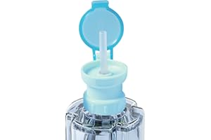 TQEBWUS 2 Stück Flaschenaufsätze Für Kinder, Silikon-Wasserflaschenadapter Mit Strohhalm, Universeller Tragbarer Anti-Erstickungs-Strohdeckel, Trinkflaschen-Ausgießer-Adapter Kinder(für Durchmesser 2,7 Cm)