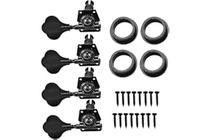 DILWE 4R Tuning Pegs de Basse électrique,Tuners mécaniques Prune Forme Tête Accessoire d'instrument Basse Guitare électrique