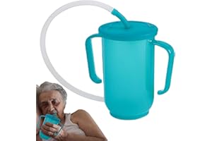 TADOIOOY Tasse de boisson patient avec couvercle de paille 400 ml tasse de gobelet pour adultes tasses de boisson facile à eau d'alimentation en eau pour les tasses d'alimentation des personnes âgées et handi
