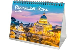 Calendrier de table Rome - Format A5 - Pour 2024 - Italie - Plage - Vacances - Seelenzauber