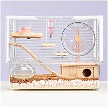 PAASHE Cage pour Hamster avec Accessoires Respirant Clair Grand ...