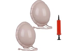 SevenMye 2 Pack Santa Big Belly Inflatable, Santa Claus Beer Belly with Mini Inflator Inflatable Belly Cosplay Props Pregnant Woman Fake Belly