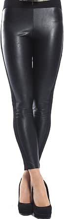 Denny Rose Pantalone Leggings Slim Fit Ecopelle Nero 52DR21018-44 :  Amazon.it: Abbigliamento