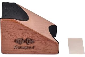 ZEBROAU Soporte de cuello para guitarra, soporte para el cuello para guitarra, bajo, banjo, ukelele y más, base antideslizante, herramienta de luthier de caoba fina