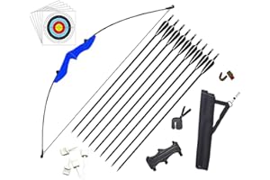 Vogbel Archery Takedown Recurve Bow and Arrows Set Adult Longbow Kit for Beginner Outdoor Hunting Shooting Training