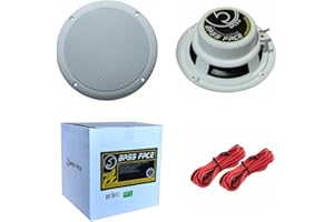 2 BASS FACE SPL5.2 ALTOPARLANTI doppio cono bianchi da 125 watt rms e 250 watt max da 13,00 cm 130 mm 5" impermeabili piscina barca ristorante hotel pub, a coppia