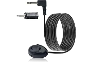SEYUGOPTI 3,5 mm extern bilmikrofon för Sony JVC Kenwood Alpine för huvudenhet, 3 m mikrofonkabel ersättning för bilradio GPS DVD-adapter 3,5 mm till 2,5 mm