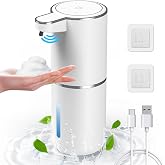 HOMELYLIFE Automatic Soap Dispenser Touchless, Foam 380ML Wall Mounted | IPX5 Waterproof, 4 Levels Adjustable, USB Rechargeab