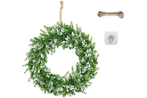 SCBOY Orkidéer Dörrkransar 45 Cm Naturtrogna Konstgjorda Dörrkrans Året Runt för Bröllop Alla Hjärtans Dag Lantlig Stil Fönst
