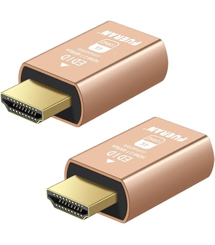Adaptateur d'affichage virtuel VGA HDMI DDC EDID WBTUO - Fausse fiche - Affichage fantôme sans affichage - Plaque de blocage - émulateur 1920 x 1080 @ 60 Hz