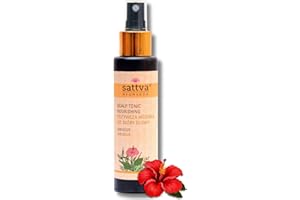 ‎SATTVA AYURVEDA Sattva Ayurveda Haartonikum mit Hibiscus - Nahrung & Feuchtigkeit - Natürliches Kopfhaut Tonikum für Trockene und Juckende Kopfhaut - Haarwasser mit Aloe und Hibiscus - Alkoholfrei - 100 ml