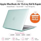 McStorey MacBook Air 13.6 in&ccedil; M2 M3 M4 M5 Uyumlu Sert Kılıf | Ultra Şeffaf Hard Case &ndash; A2681 A3113 A3240 A3449 Tam Uyum İnce 